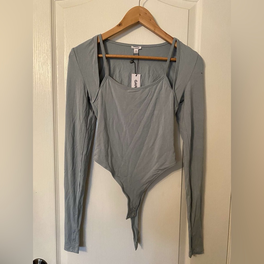 Garage Green/Grey Bodysuit bnwt